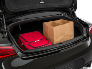 2017 infiniti q60 cargo area with stuff