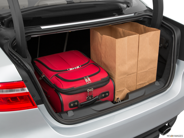 2017 jaguar xe cargo area with stuff