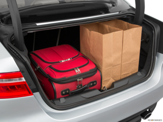 2017 jaguar xe cargo area with stuff