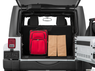 2017 jeep wrangler cargo area with stuff
