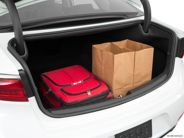 2017 kia cadenza cargo area with stuff