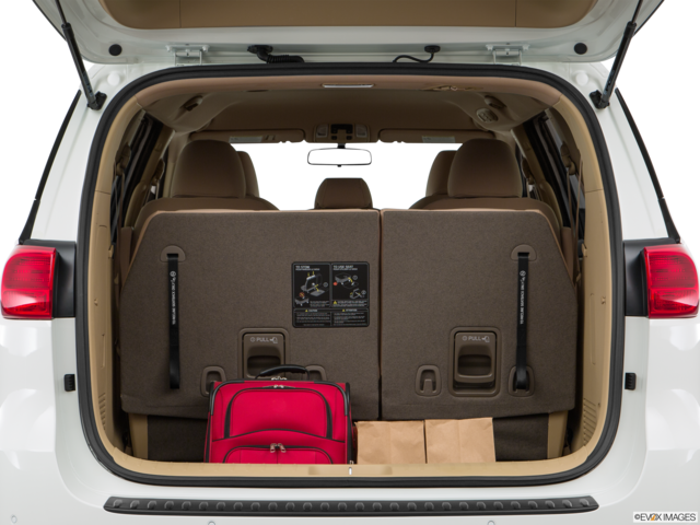 2017 kia sedona cargo area with stuff