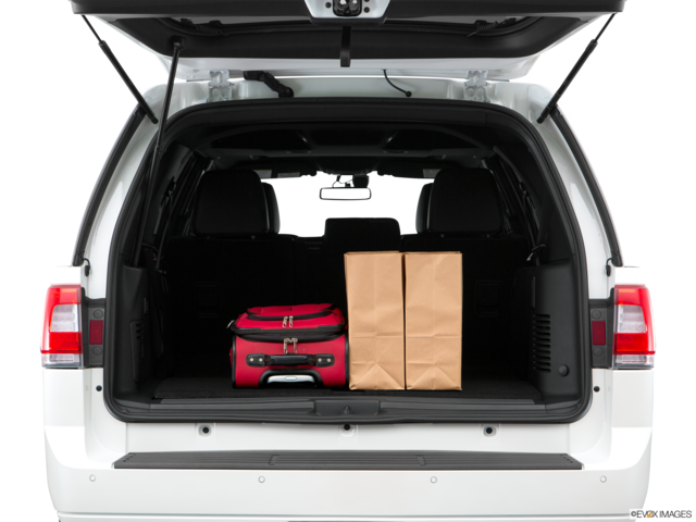 2017 lincoln navigator cargo area with stuff