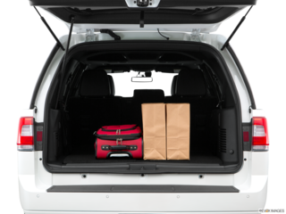 2017 lincoln navigator cargo area with stuff