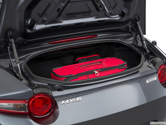 2017 mazda mx-5-miata cargo area with stuff