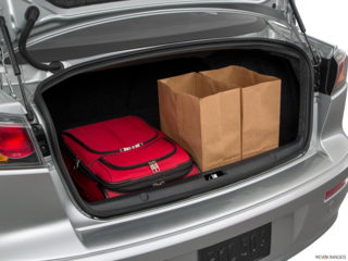 2017 mitsubishi lancer cargo area with stuff