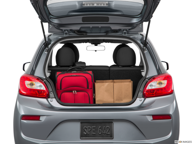 2017 mitsubishi mirage cargo area with stuff
