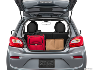 2017 mitsubishi mirage cargo area with stuff