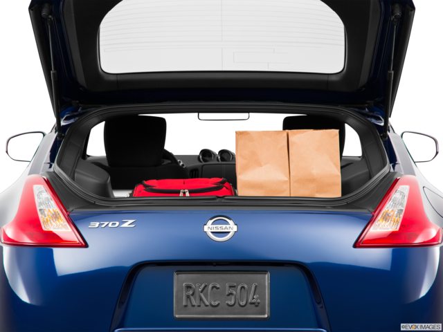 2017 nissan 370z cargo area with stuff