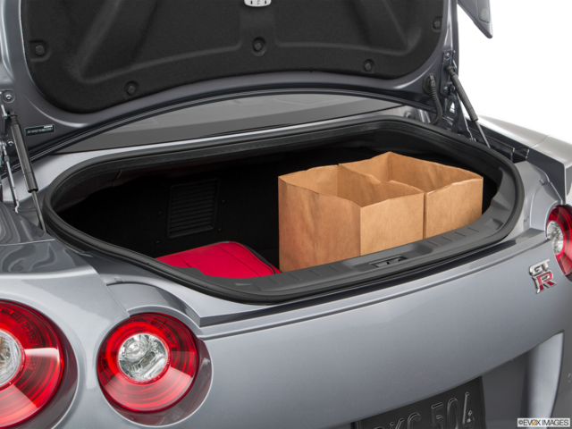 2017 nissan gt-r cargo area with stuff