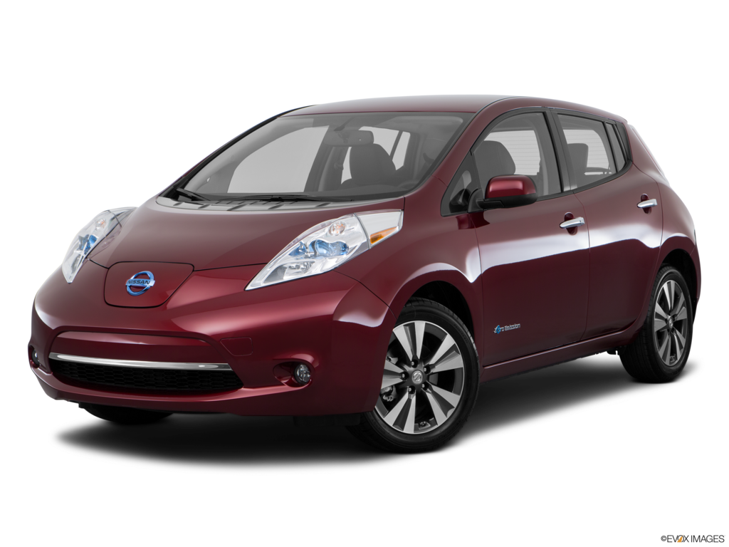 2017 nissan leaf angled front