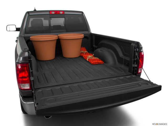 2017 ram 1500 cargo area with stuff