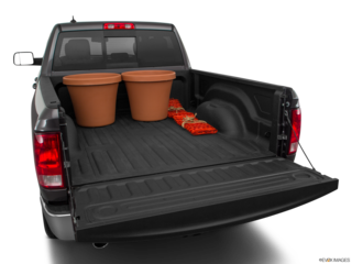 2017 ram 1500 cargo area with stuff