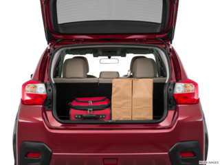 2017 subaru crosstrek cargo area with stuff