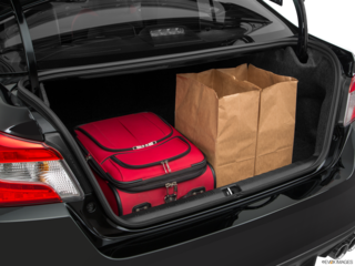 2017 subaru wrx cargo area with stuff