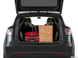 2017 tesla model-x cargo area with stuff