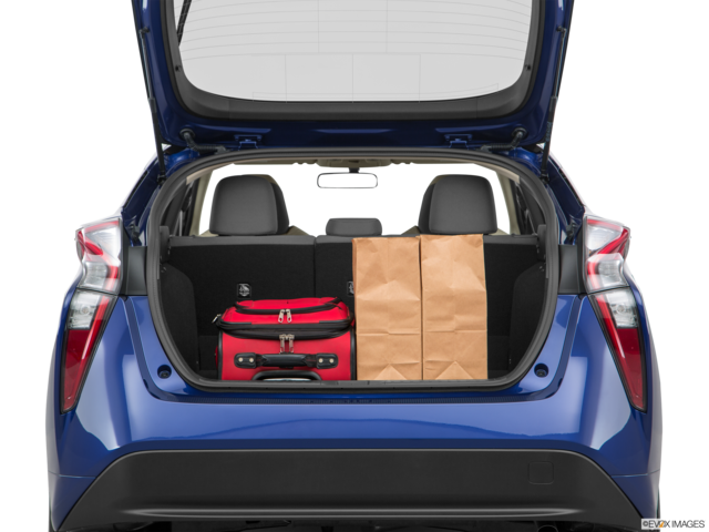 2017 toyota prius cargo area with stuff