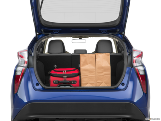 2017 toyota prius cargo area with stuff