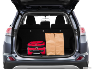 2017 toyota rav4-hybrid cargo area with stuff