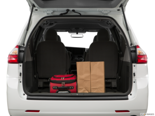 2017 toyota sienna cargo area with stuff