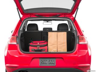 2017 volkswagen golf cargo area with stuff