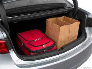 2018 acura tlx cargo area with stuff