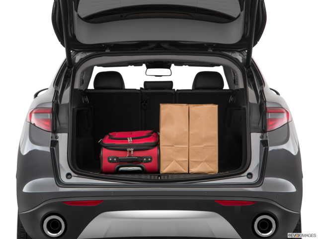 2018 alfa-romeo stelvio cargo area with stuff