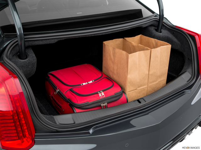 2018 cadillac cts-v cargo area with stuff