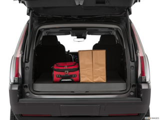 2018 cadillac escalade cargo area with stuff