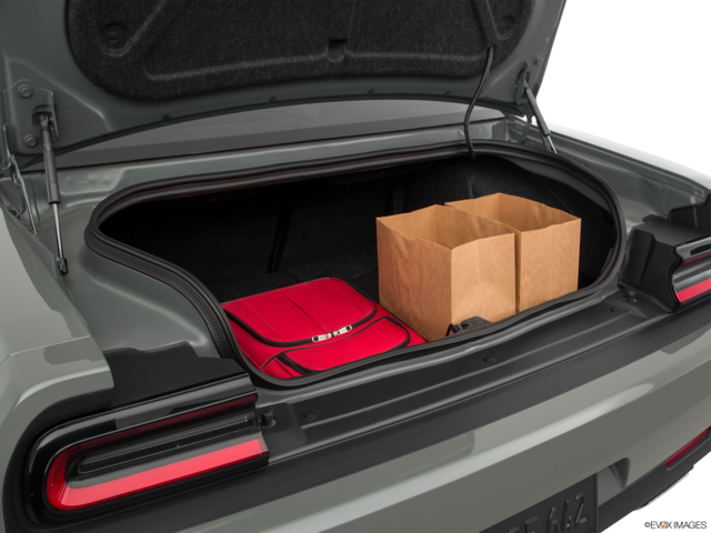 2018 dodge challenger cargo area with stuff