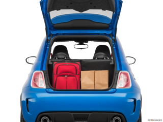 2018 fiat 500 cargo area with stuff