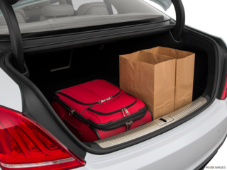 2018 genesis g90 cargo area with stuff