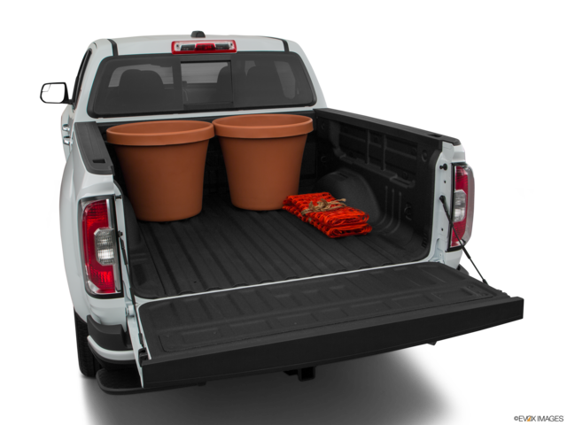 2018 gmc canyon cargo area with stuff