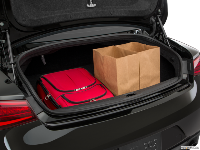 2018 infiniti q60 cargo area with stuff