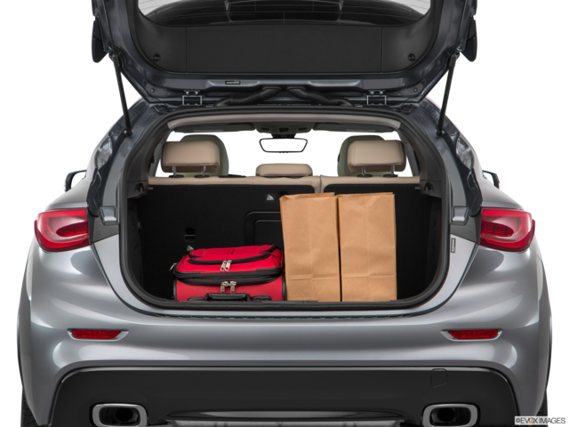 2018 infiniti qx30 cargo area with stuff