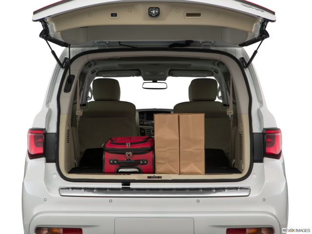 2018 infiniti qx80 cargo area with stuff