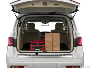 2018 infiniti qx80 cargo area with stuff