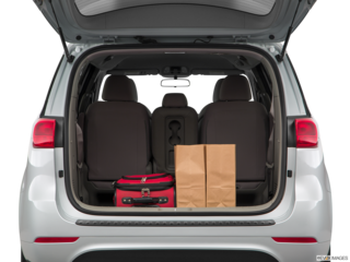 2018 kia sedona cargo area with stuff