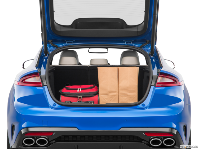 2018 kia stinger cargo area with stuff