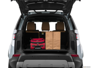 2018 land-rover discovery cargo area with stuff