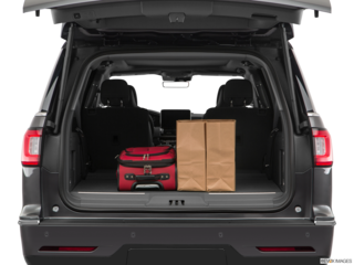 2018 lincoln navigator-l cargo area with stuff