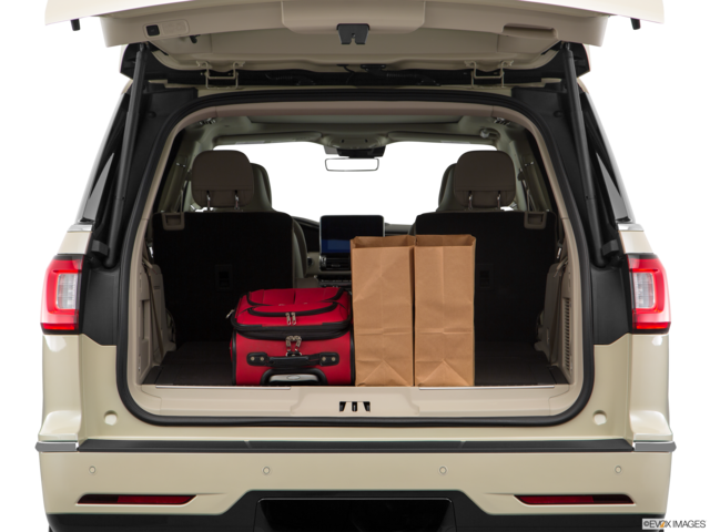 2018 lincoln navigator cargo area with stuff