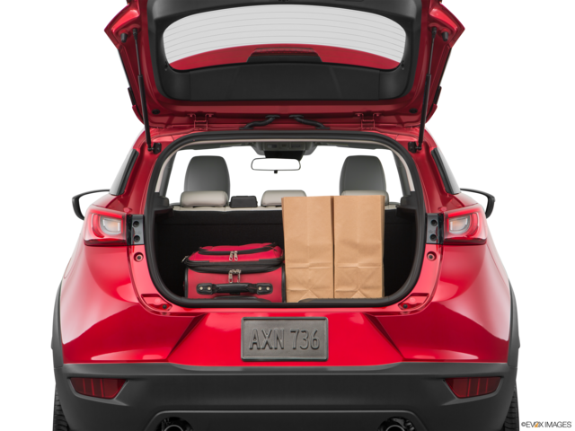 2018 mazda cx-3 cargo area with stuff