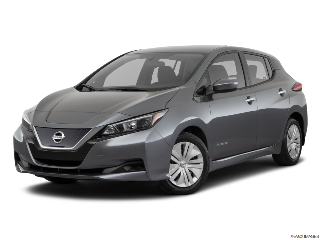 2018 nissan leaf angled front