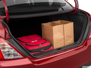 2018 nissan versa cargo area with stuff