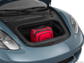 2018 porsche 718-cayman cargo area with stuff