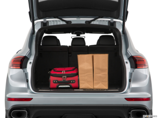 2018 porsche cayenne cargo area with stuff