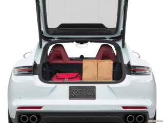 2018 porsche panamera cargo area with stuff