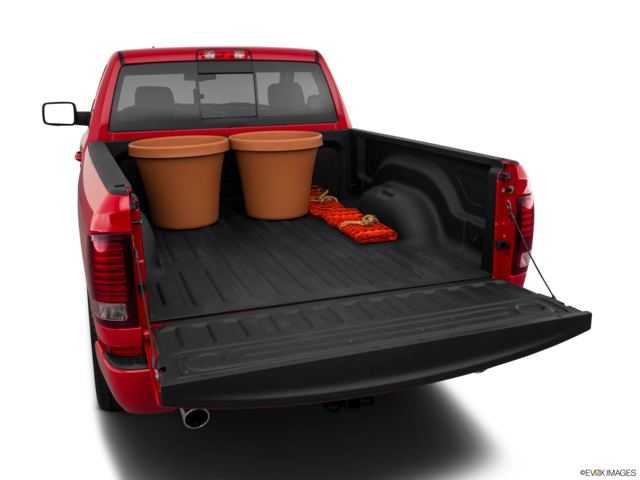 2018 ram 1500 cargo area with stuff