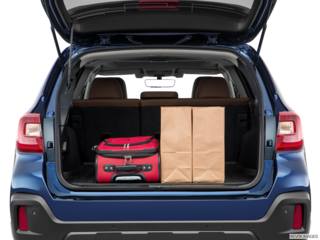 2018 subaru outback cargo area with stuff